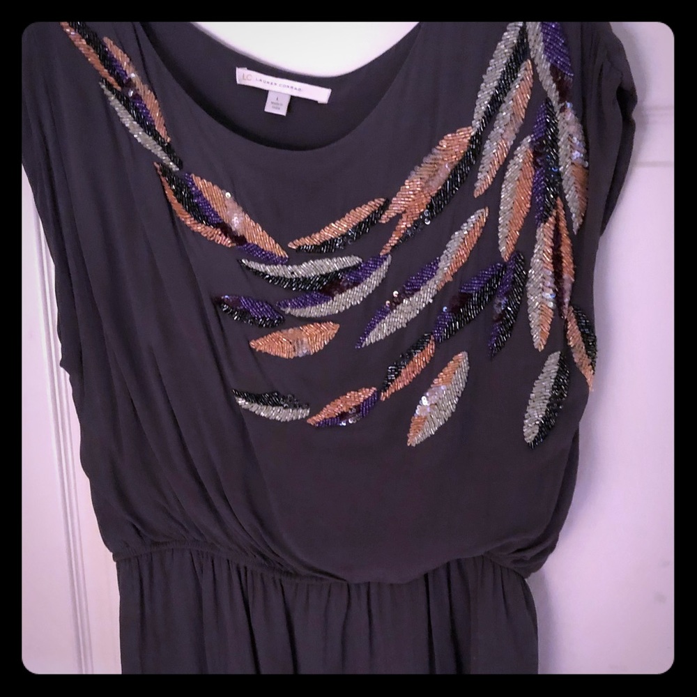 LC Lauren Conrad blouse with beaded accent design